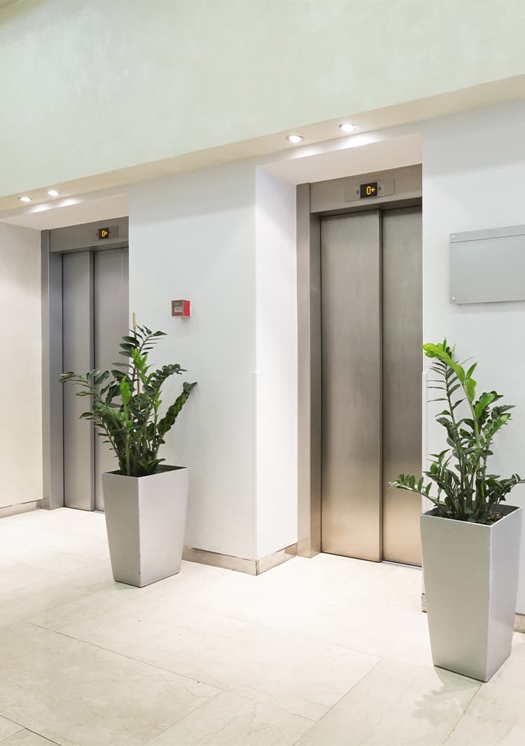 A V Cam passenger elevator installed in an apartment building