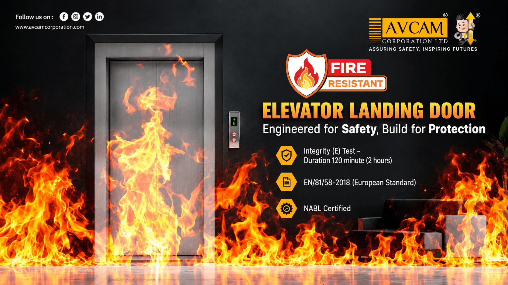 Fire-Resistant Elevator Landing Door: Engineered for Safety and Protection